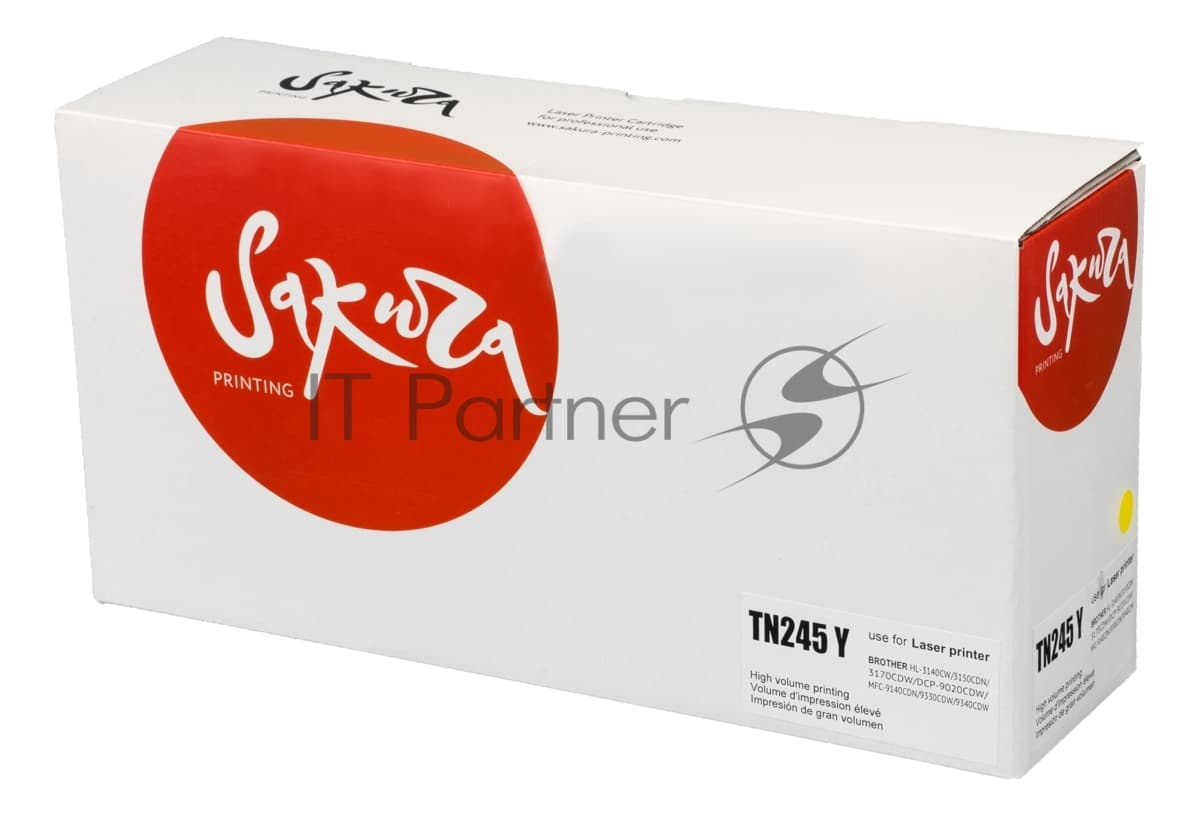 Картридж лазерный Sakura TN245C для Brother HL-3140/3150/3170, DCP-9020, MFC-9140/9330/9340, желтый, 2 200к.