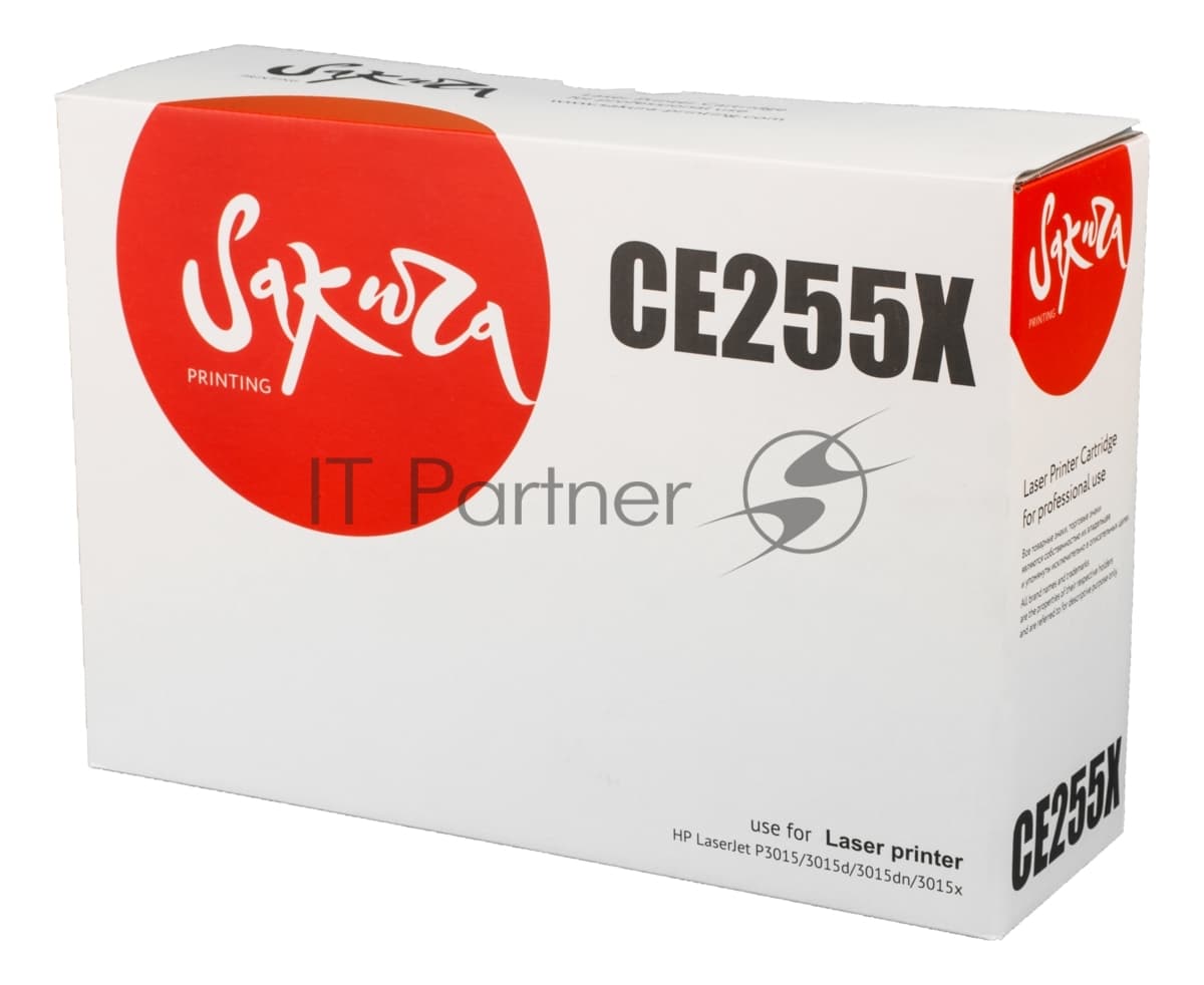 Картридж лазерный Sakura CE255X для HP LaserJet P3015/3015d/3015dn/3015x, черный, 12500 к.