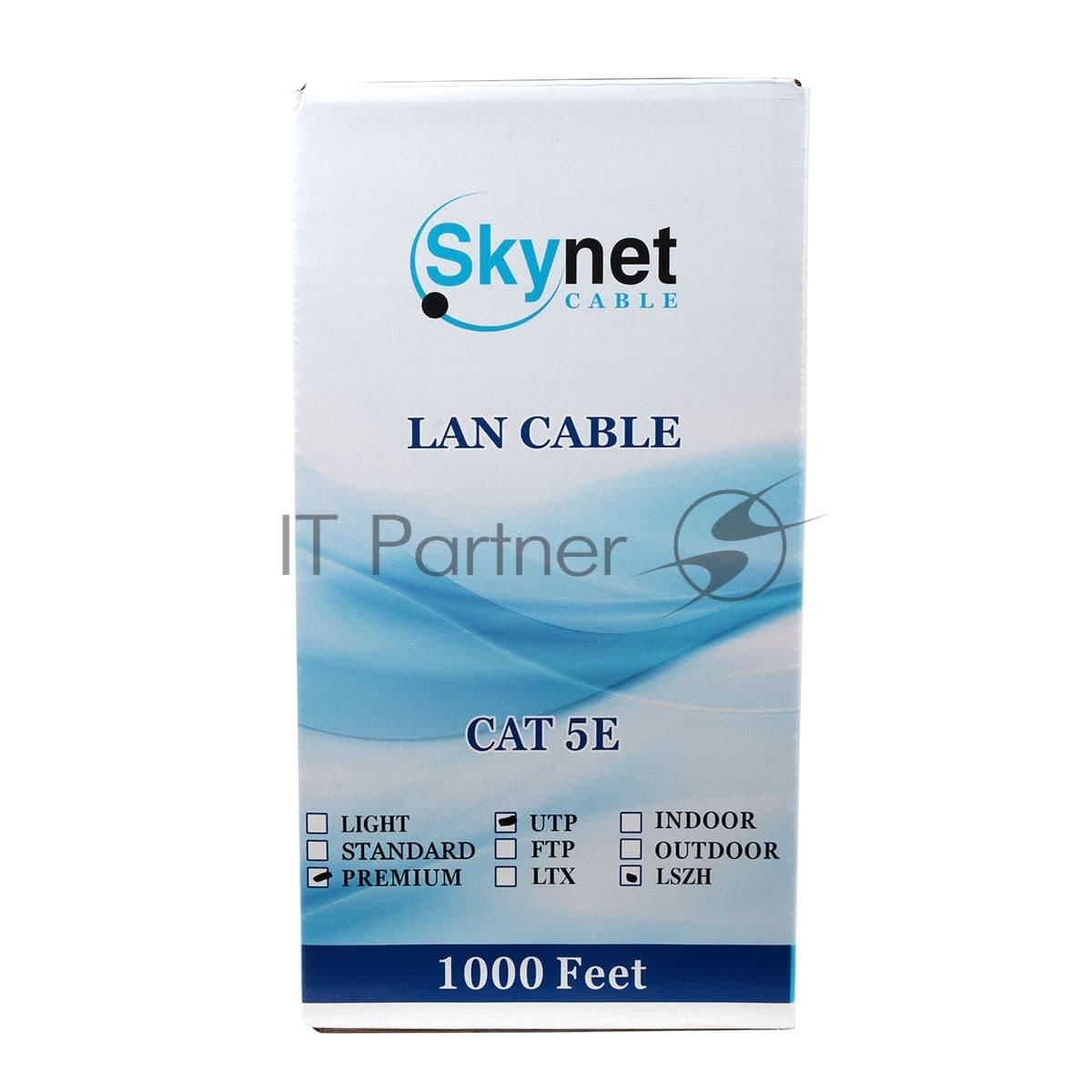 Кабель SkyNet Light FTPнг-LSZH 4x2x0,46, низкое дымовыделение, нулевое содержание галогенов, медный, FLUKE TEST, кат.5e, однож., 305 м, box, оранжевый