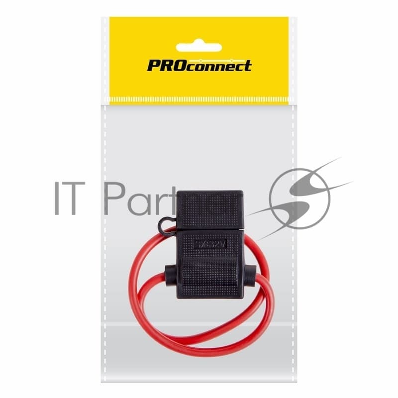 Держатель предохранителя PROconnect, тип вилочный, черный, 1 шт., пакет БОПП