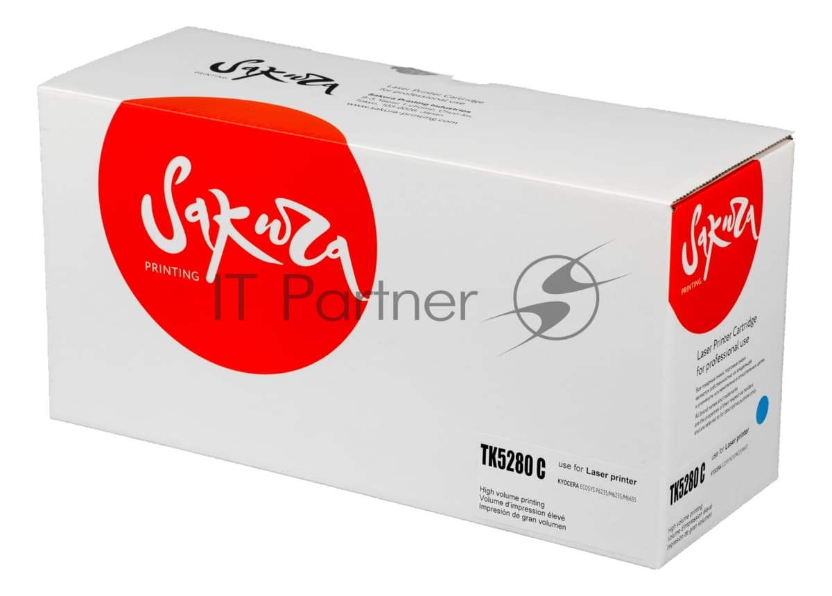 Картридж Sakura TK5280C для Kyocera Mita ECOSYS P6235cdn, синий, 11 000к.