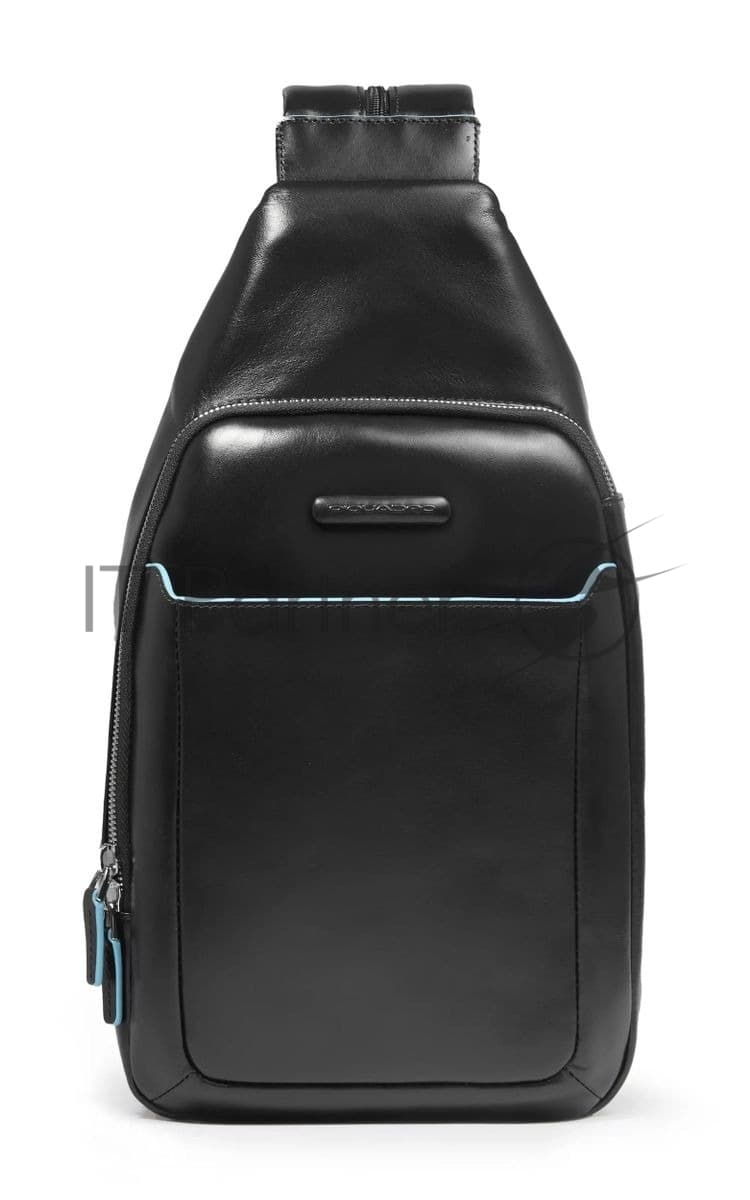Рюкзак слинг мужской Piquadro Blue Square CA4827B2/N черный натур.кожа