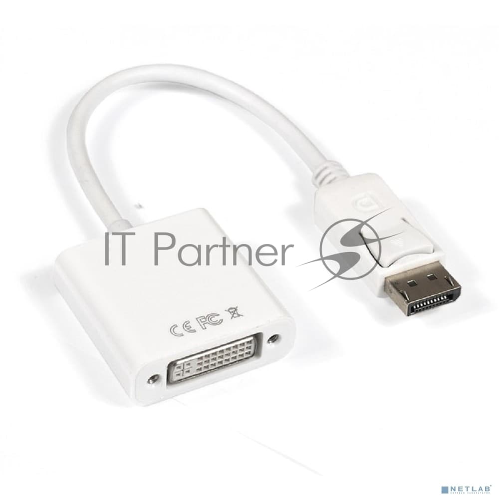 Кабель-переходник DisplayPort-DVI ExeGate EX284909RUS EX-DPM-DVIF-0.15 (20M/19F, 0,15м)