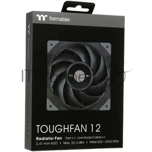 Вентилятор для корпуса Thermaltake TOUGHFAN 12 черный, 120 мм, 2000 об/мин, 22.3 дБ, 4 pin