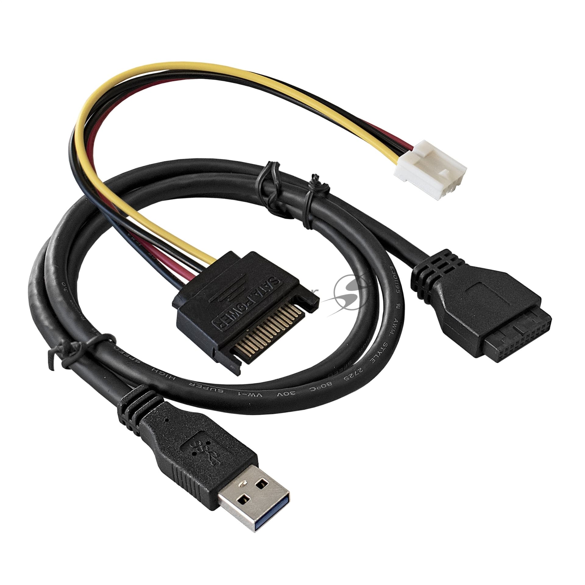 Планка USB на переднюю панель ExeGate EX289290RUS U5H-625, 5,25", 4*USB3.0, черная, металл, подсоед. к MB
