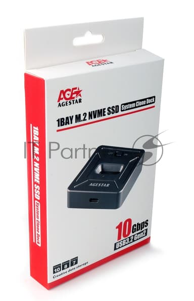 Док Станция SSD M.2 NVME AgeStar 31CBNV1C (GRAY) серый