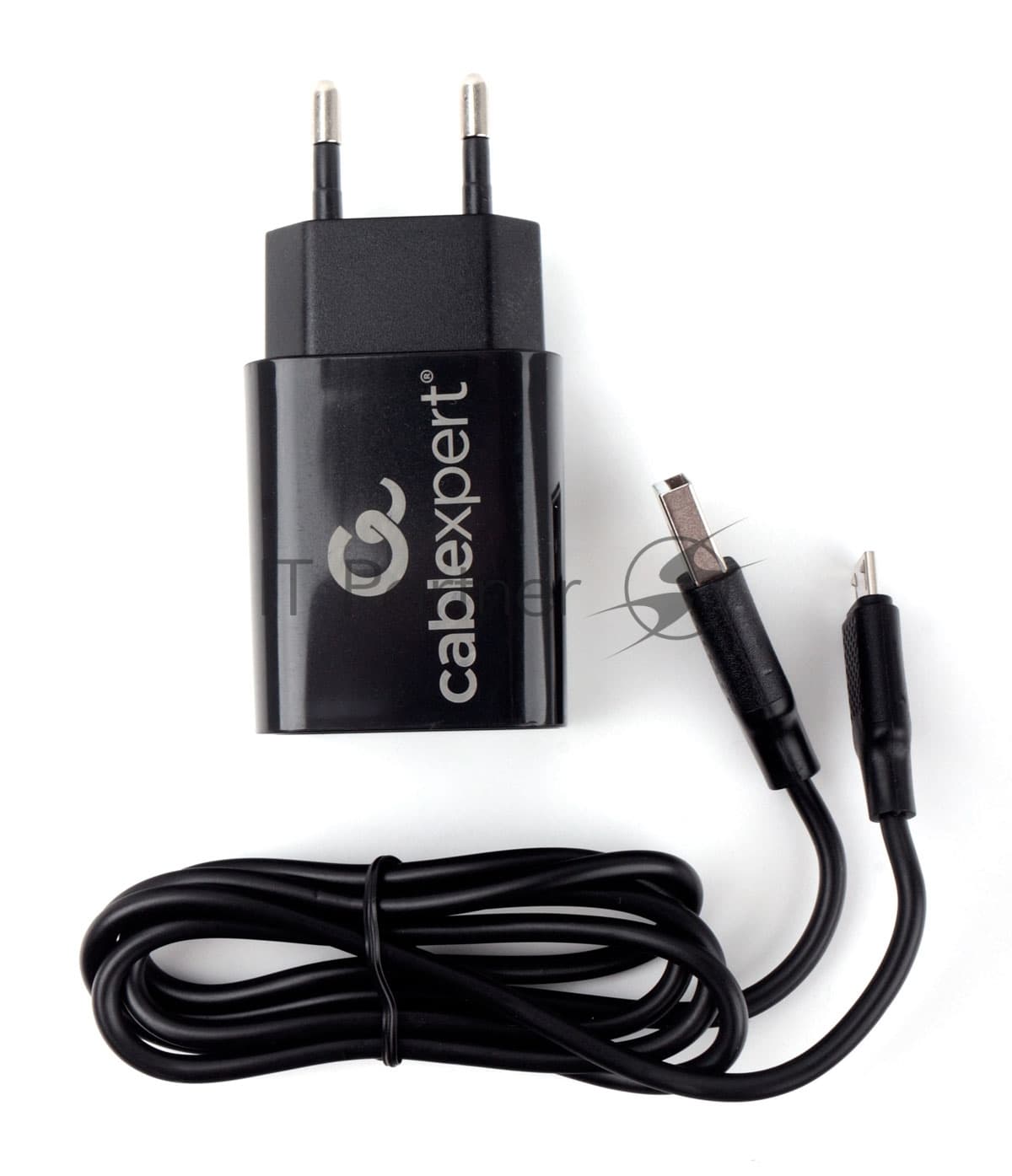 Cablexpert Зарядное устройство 12Вт, 2.4А, 2xUSB, кабель Micro USB 1м, черный, коробка-блистер (MP3A-PC-35)