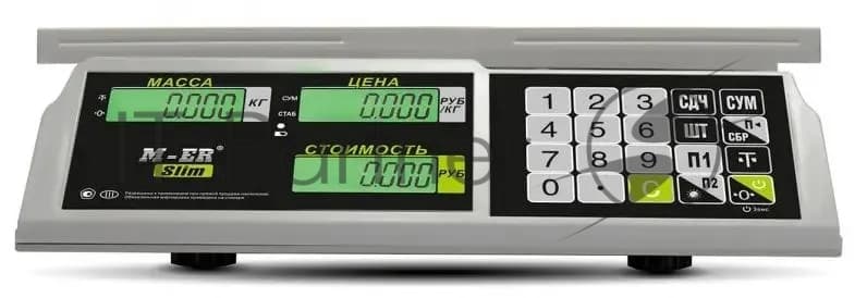 Весы торговые Mertech M-ER 326AC-32.5 LCD серый