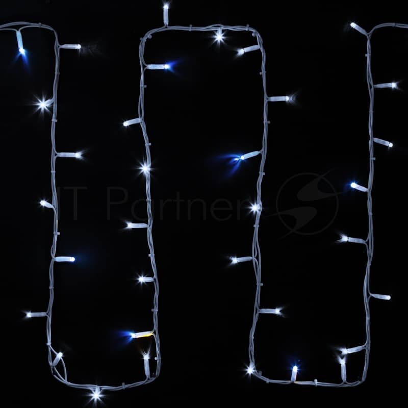 Гирлянда Neon-night "Дюраплей LED" 20 м, 200 LED, белый каучук, мерцающий Flashing (каждый 5-й диод) свечение белое