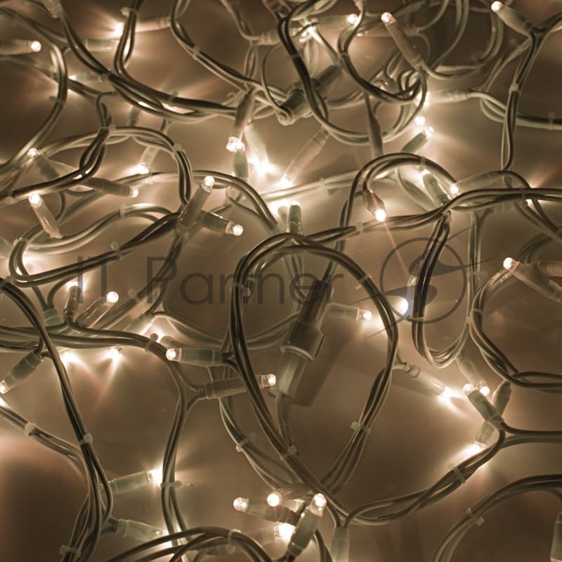 Гирлянда Neon-night "Дюраплей LED" 20 м, 200 LED, белый каучук, свечение теплое белое