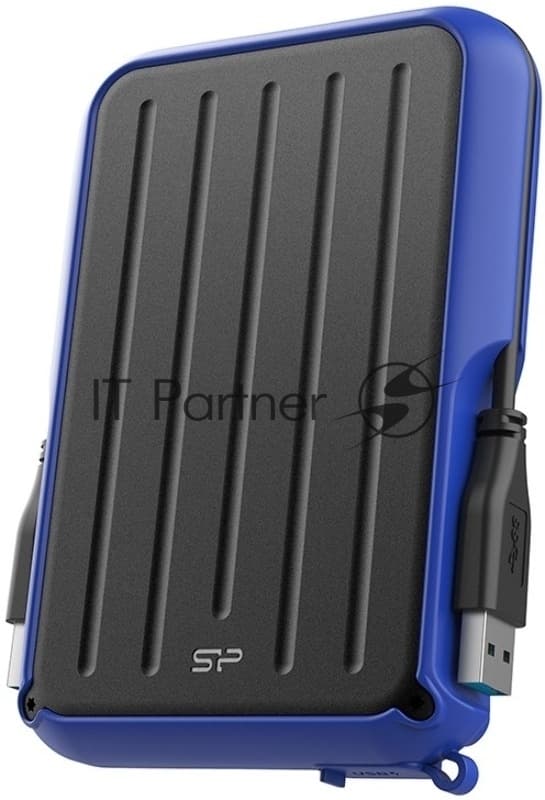 Внешний HDD 2.5" Silicon Power Armor A66, 2TB, USB 3.2 Gen 1 Type-A, 5400 rpm, черно-синий