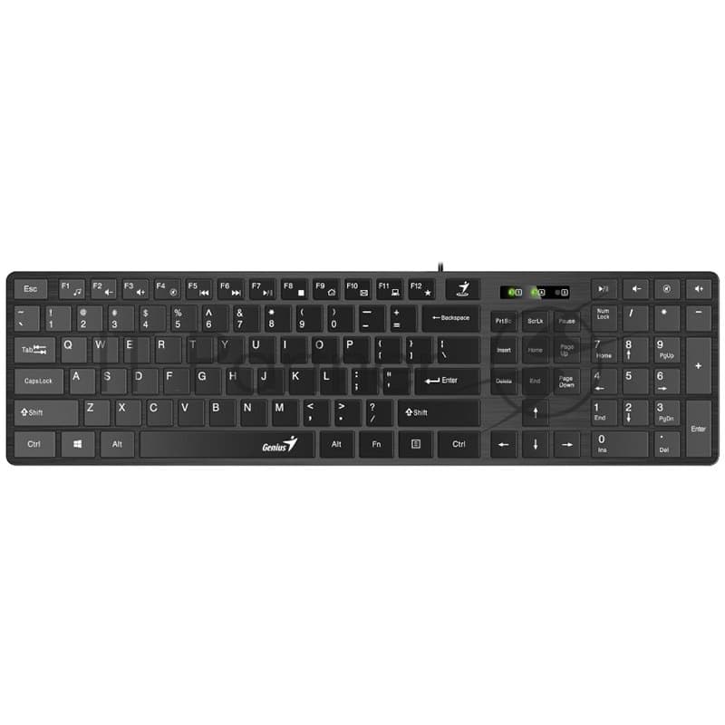 Комплект клавиатура+мышь Genius SlimStar C126 проводной, USB, 1000 DPI, чёрный