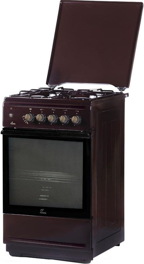 Плита газовая Flama N FG 24236 коричневый, конфорок 4 газовых, духовка 50 л, 50 см x 85 см x 60 см