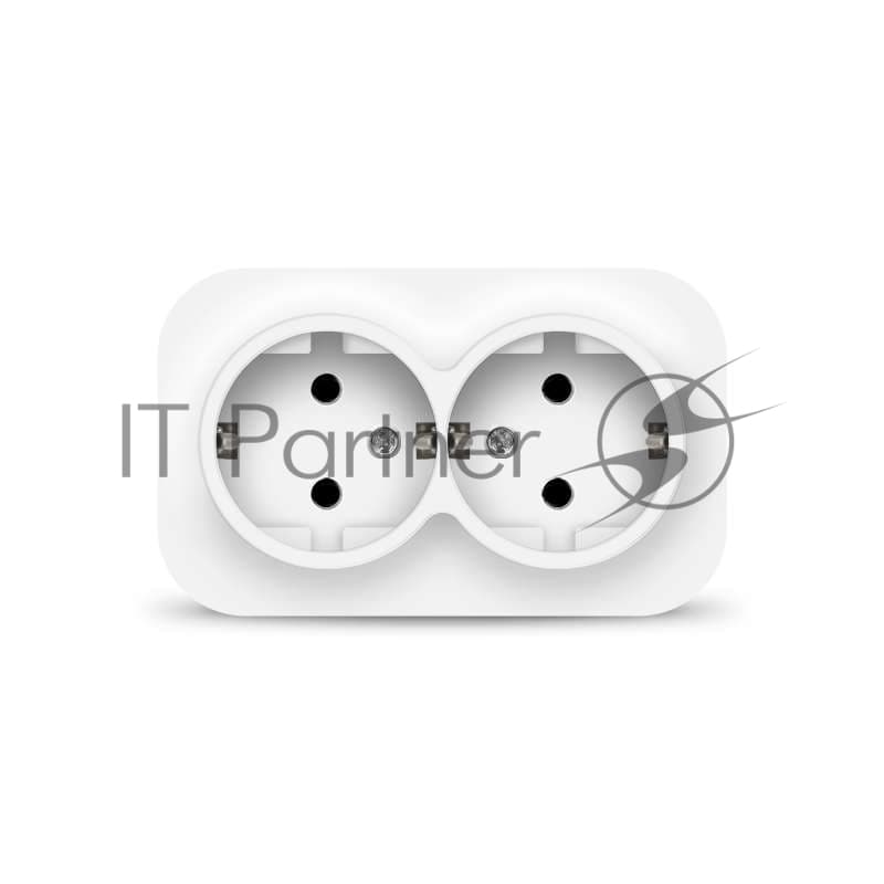 Розетка 2-м ОП 16А IP20 с заземл. бел. IONICH 1419