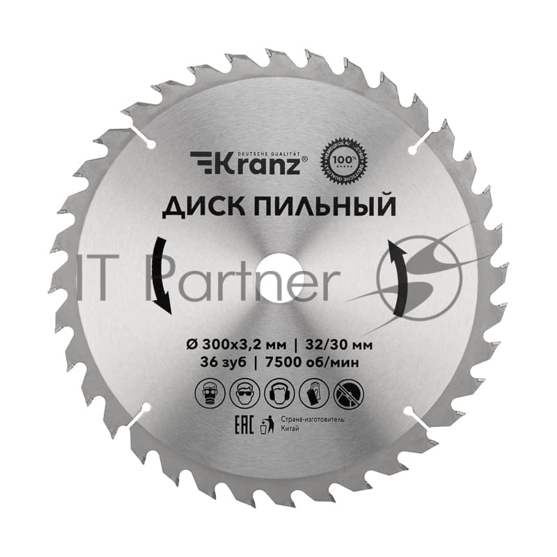 KR-92-0132 Диск пильный 300 мм х 36 зуб х 32/30 мм Kranz