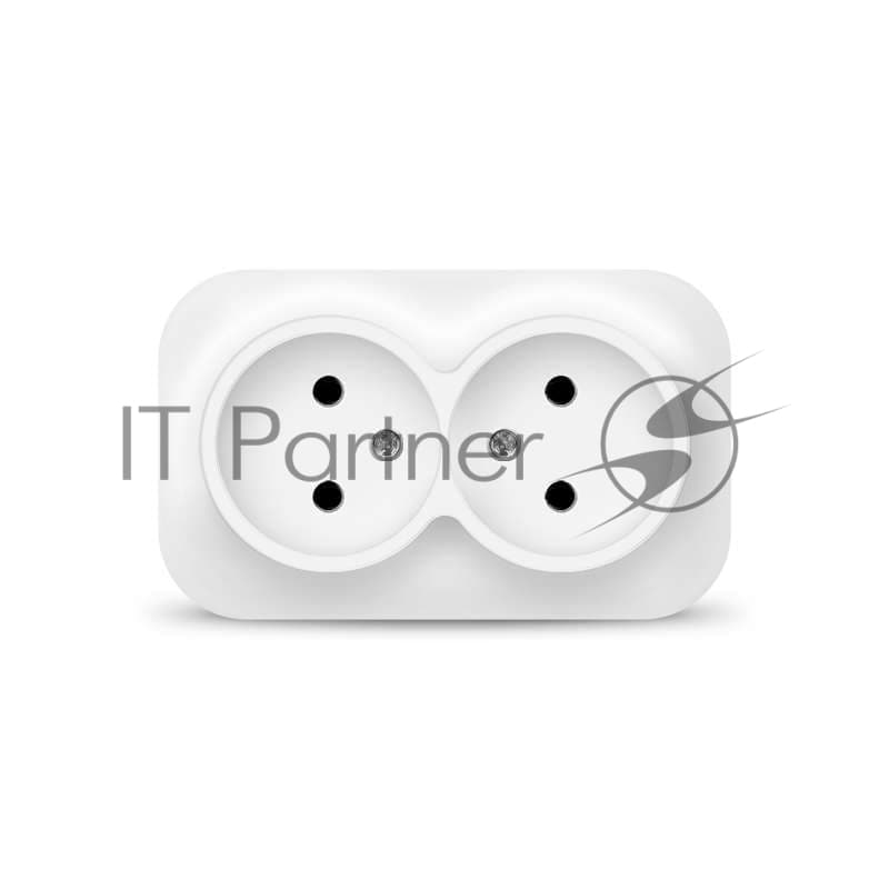 Розетка 2-м ОП 10А IP20 без заземл. бел. IONICH 1417