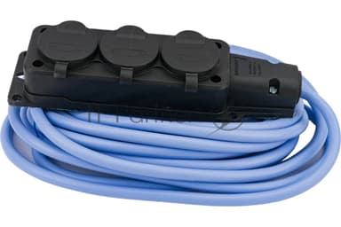 Удлинитель морозостойкий Gembird PC-3GF-R-10(IP) черный/синий, 10 м, 3 розетки, 3500 Вт