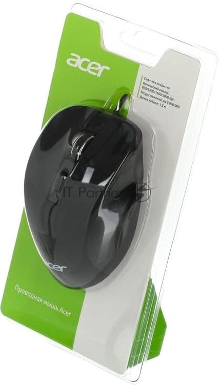 Мышь компьютерная/ Проводная мышь Acer OMW120 оптическая (2000dpi) USB (6but) black