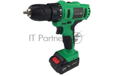 Дрель-шуруповерт Zitrek Greenpower 12-Li, 12 В, 1,5 Ач, 32 Нм, щеточный