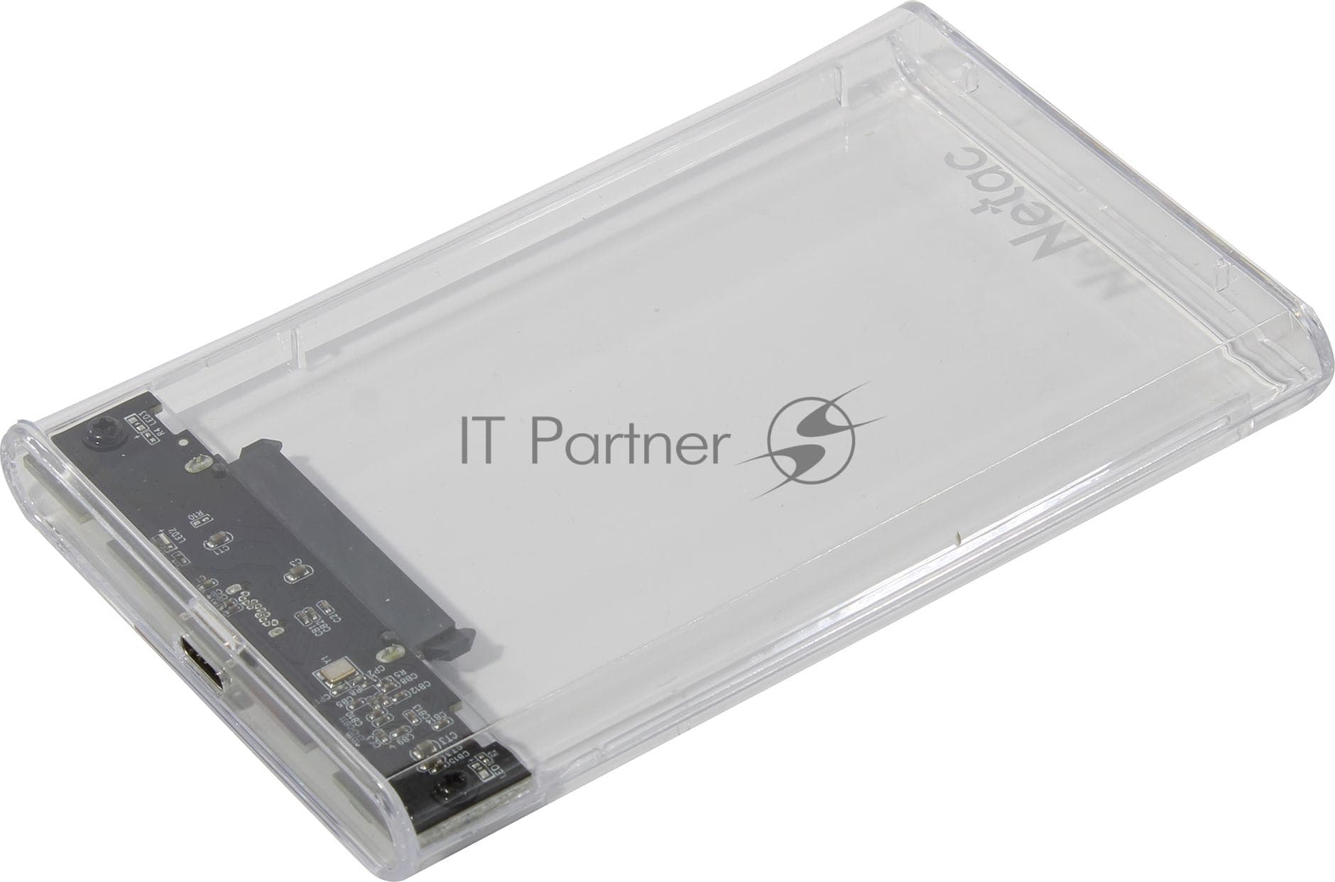 Внешний бокс 2.5 SATA Netac WH11 USB 3.0 NT07WH11-30CC слайд прозрачный корпус
