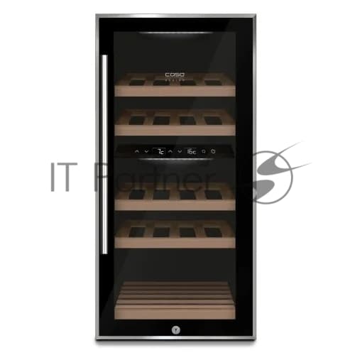 Винный шкаф CASO WineComfort 24 черный, 2 отсека, 24 бут., класс G