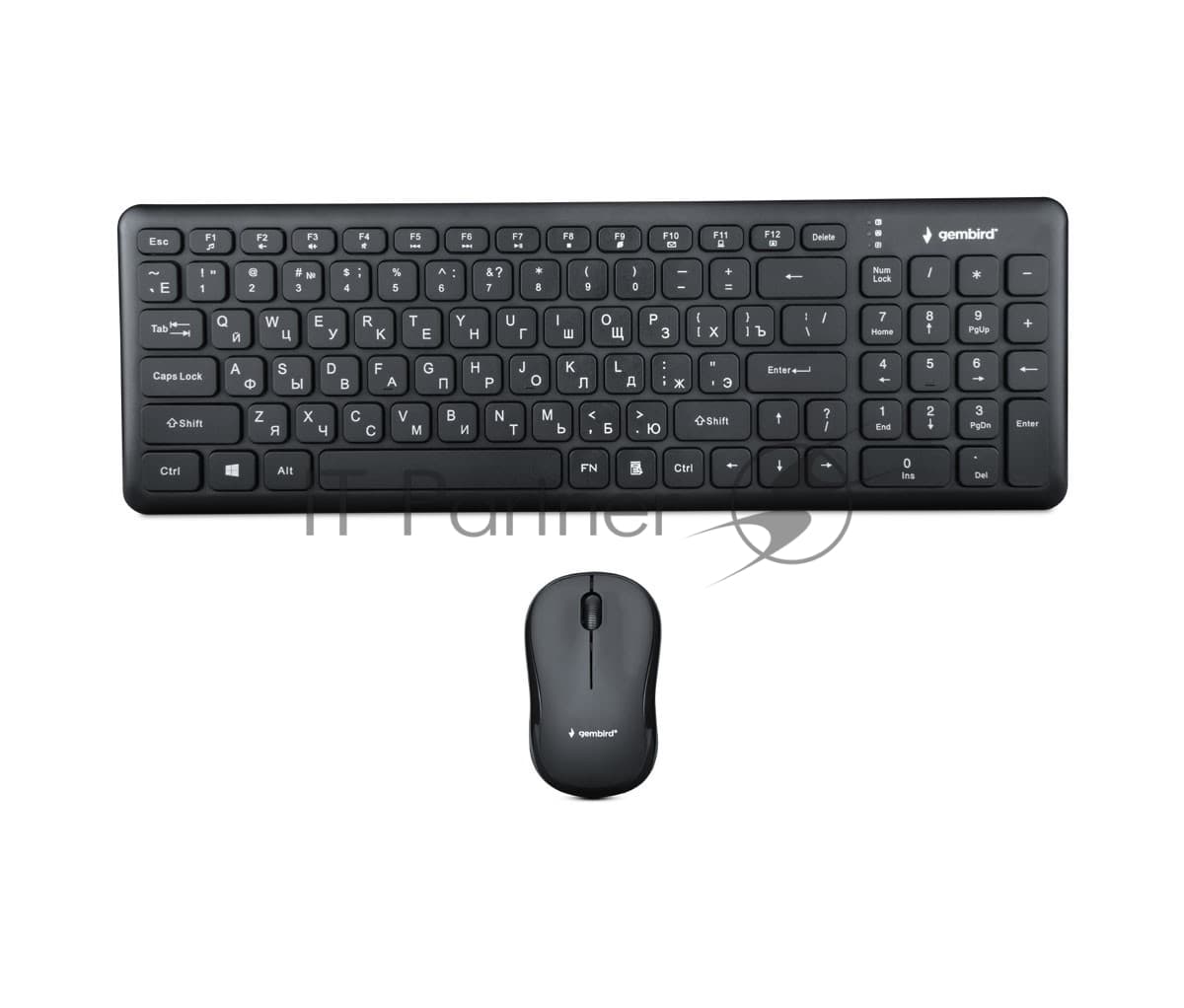 Комплект клавиатура+мышь Gembird KBS-9200 беспроводной, USB, 1000 DPI, чёрный