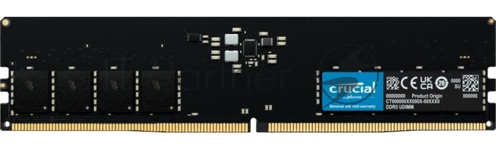 Модуль памяти Crucial 16GB DDR5 4800 UDIMM CT16G48C40U5 CL40, 1.1V