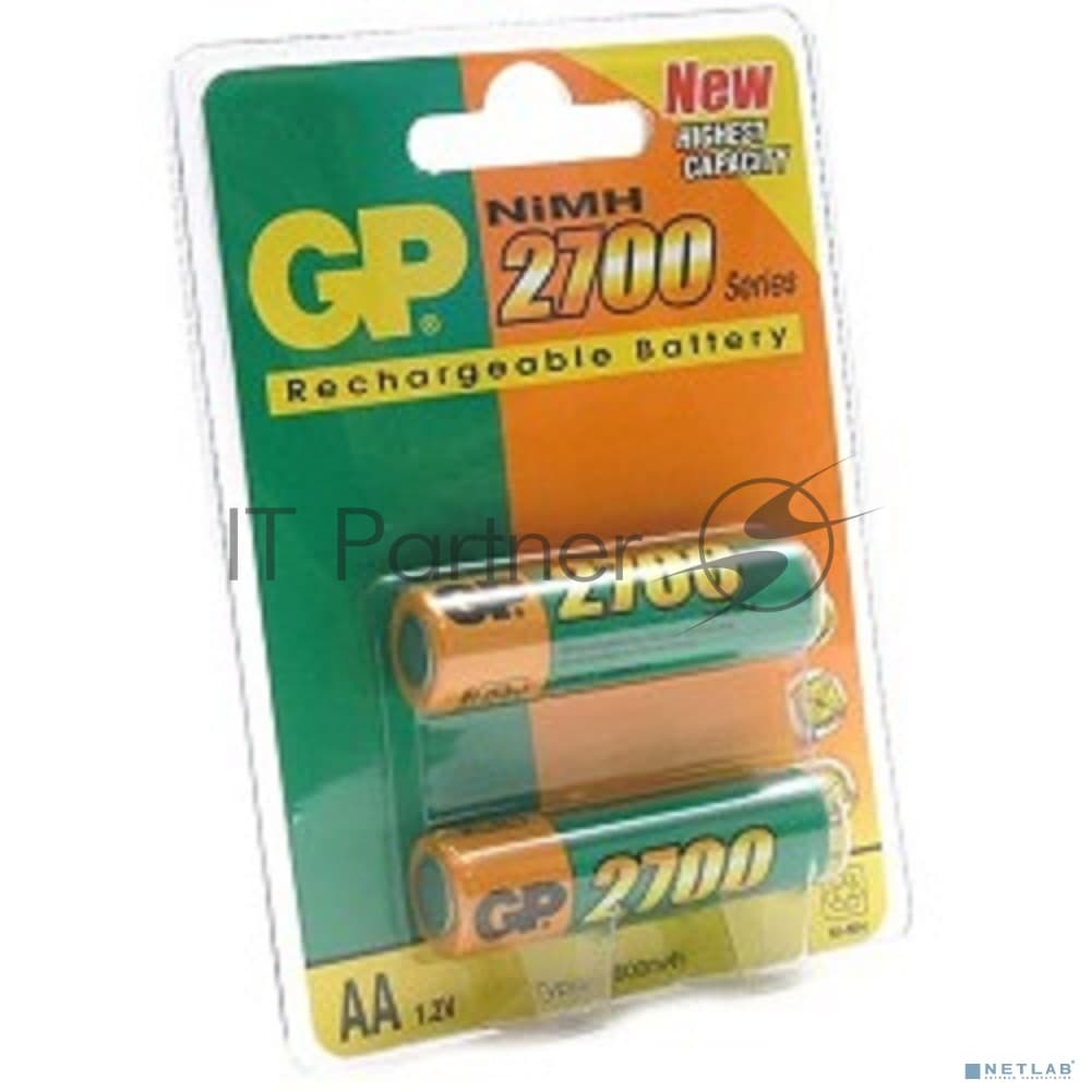 Аккумулятор GP Rechargeable NiMH 270AAHC 2700mAh AA (2шт. уп) (GP 270AAHC-2DECRC2)