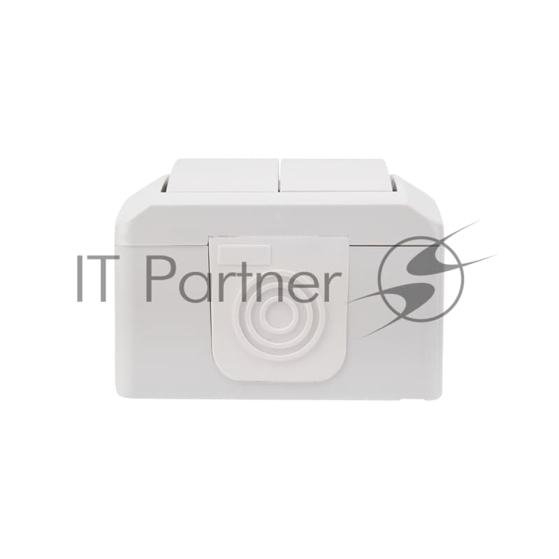 Выключатель Kranz двухклавишный INDUSTRIAL IP54, о/у, белый