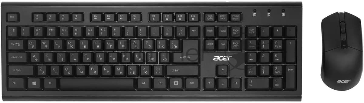 Набор клавиатура+мышь/ Беспроводной набор (клав+мышь) ACER OKR120 Wireless 2.4G combo set black