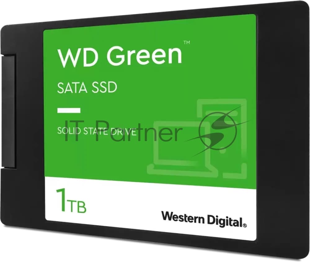 Твердотельный накопитель Western Digital Green SSD 2,5” SATA 1Tb, WDS100T3G0A, 1 year