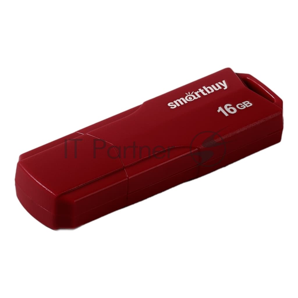 Флешка USB SmartBuy CLUE Burgundy (SB16GbCLU-BG), 16Gb, USB 2.0, R/W 20/10, красный