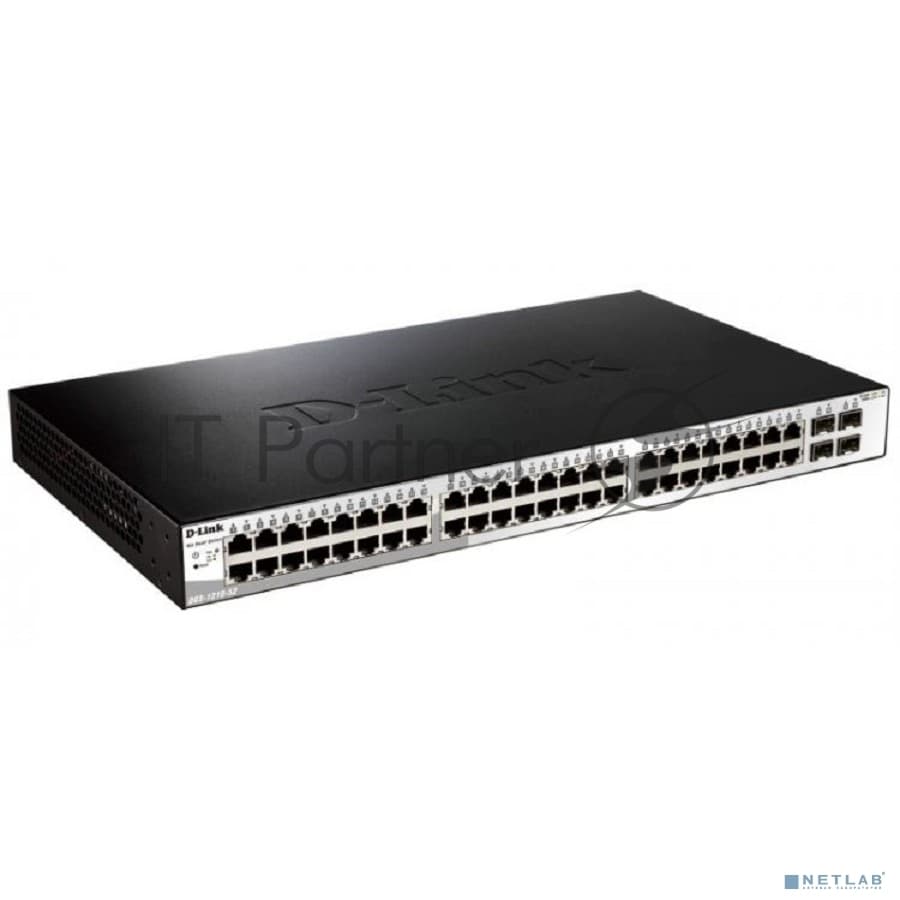 Коммутатор D-Link DGS-1210-52/F3A Настраиваемый L2 коммутатор с 48 портами 10/100/1000Base-T и 4 комбо-портами 100/1000Base-T/SFP