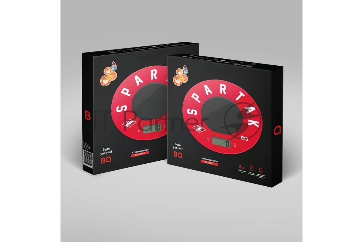 Весы кухонные BQ KS1007 Spartak, красный/рисунок