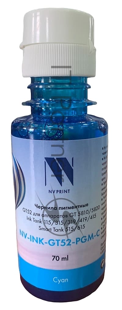 -/ Чернила NVP пигментные GT52 для аппаратов HP (70ml) Cyan