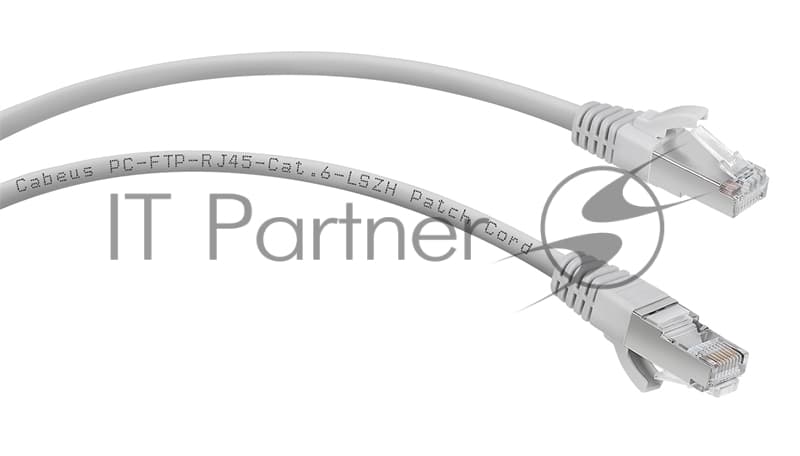 Cabeus Патч-корд PC-FTP-RJ45-Cat.6-2m-LSZH F/UTP Cat.6 2м серый