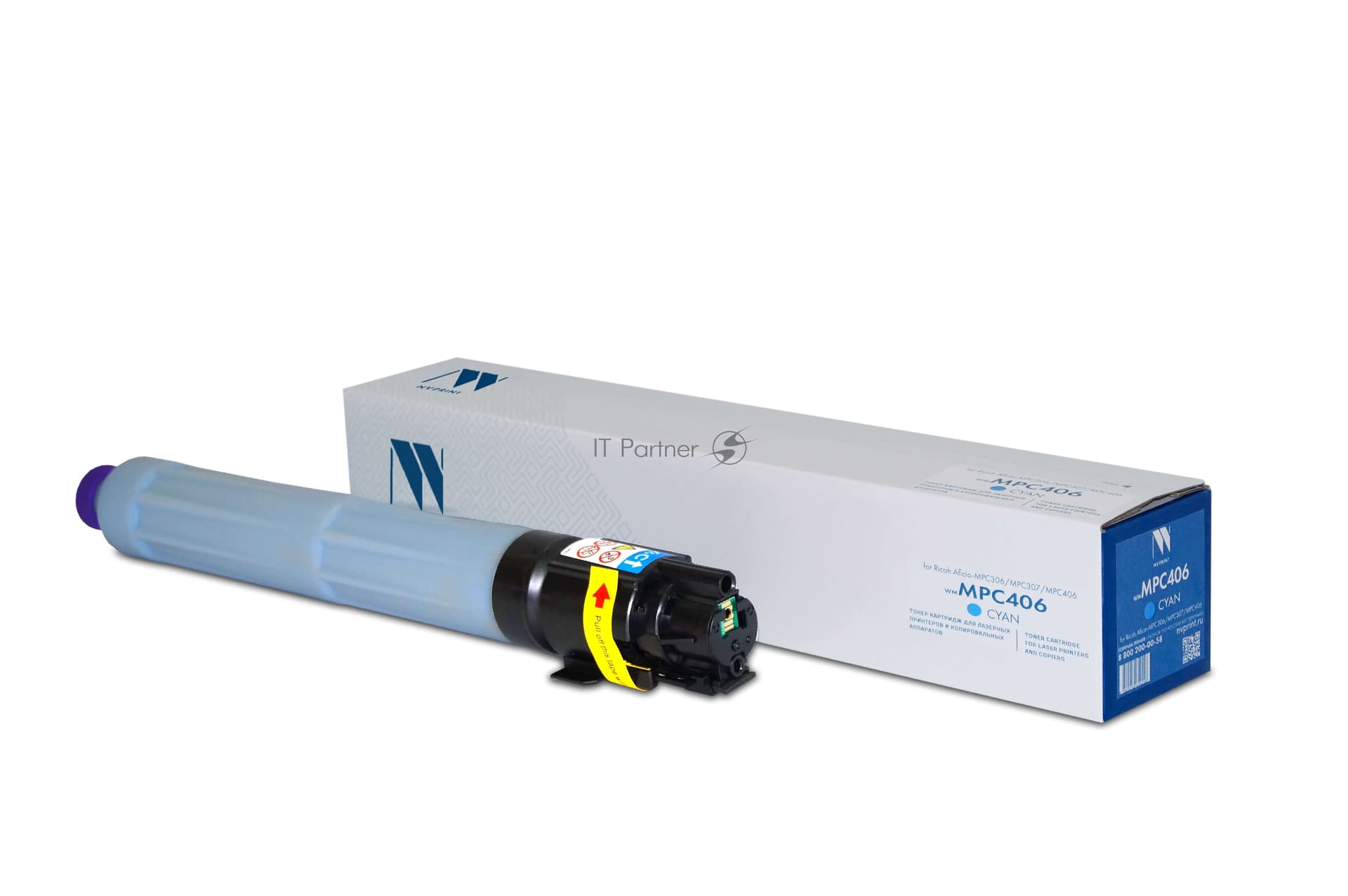 -/ Картридж NVP NV-MPC406 Cyan для Ricoh Aficio-MPC306/MPC307/MPC406 (6000k)