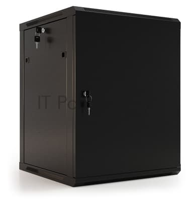 Шкаф телекоммуникационный настенный Hyperline TWB, 19", 6U, 367х600х450 мм (ВхШхГ), дверь: металл, разборный, черный