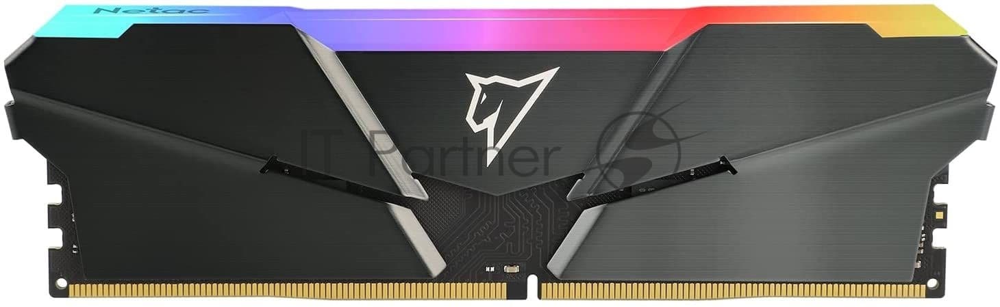 Оперативная память NETAC Shadow, DDR4, 16GB (1x16GB), 3200MHz, CL16, DIMM, с радиатором, RGB, серый