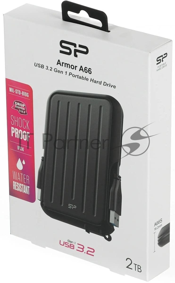 Жесткий диск Silicon Power USB3.0 2TB SP020TBPHD66SS3K Armor A66 2.5" черный