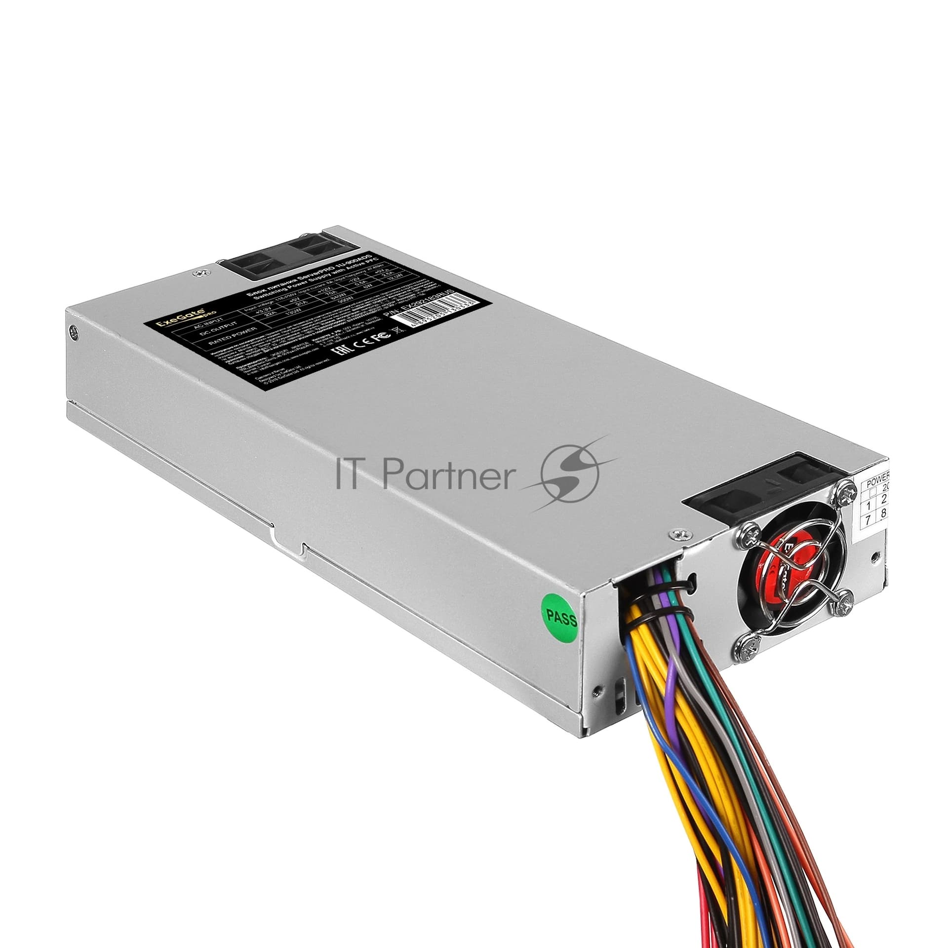 Блок питания серверный 900W ExeGate EX292183RUS ServerPRO-1U-900ADS (1U, APFC, КПД 85% (80 PLUS Bronze), 2x4cm fans, 24pin, 2x(4+4)pin, 4xSATA, 3xIDE)