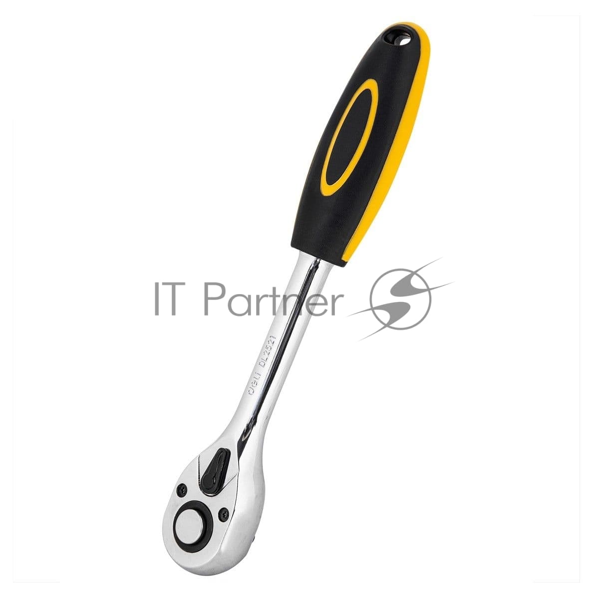 Ключ-трещотка Deli DL2521 1/2" длина 255мм, 45 зубьев, шестерня Cr-Mo, быстросъемная