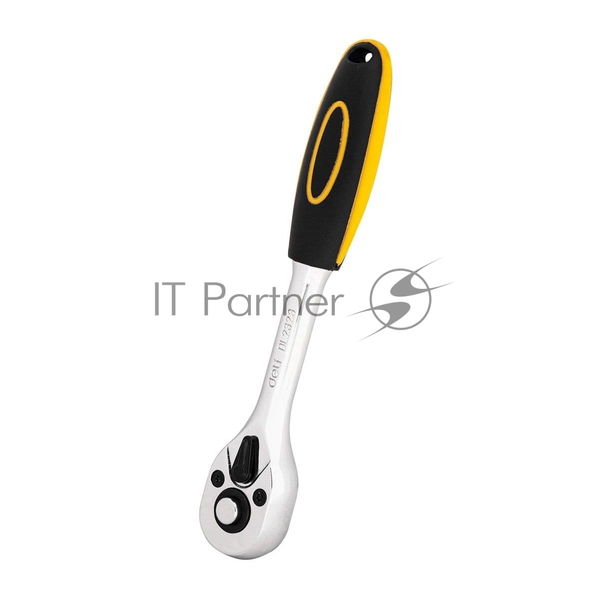 Ключ-трещотка Deli DL2323 1/4" длина 155мм, 45 зубьев, шестерня Cr-Mo, быстросъемная