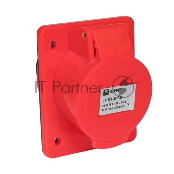 Розетка стационарная внутренняя EKF 424 ps-424-32-380 PROxima 3Р+РЕ 32А 380 В IP44