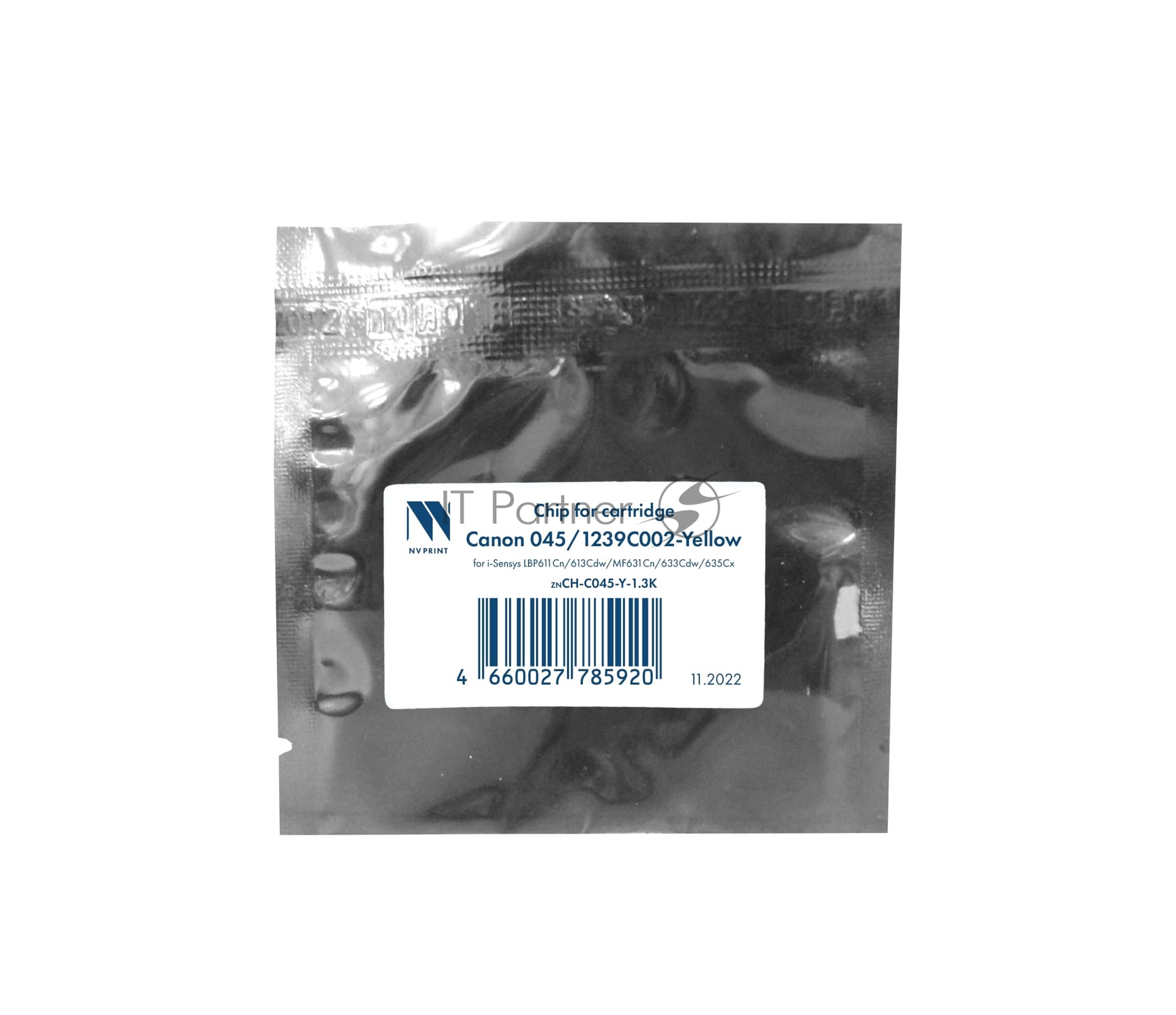 Чип NVPrint Canon (045/1239C002) i-Sensys LBP611Cn/613Cdw/MF631Cn/633Cdw/635Cx Yellow (NV-CH-C045-Y-1.3K) (1.3K)