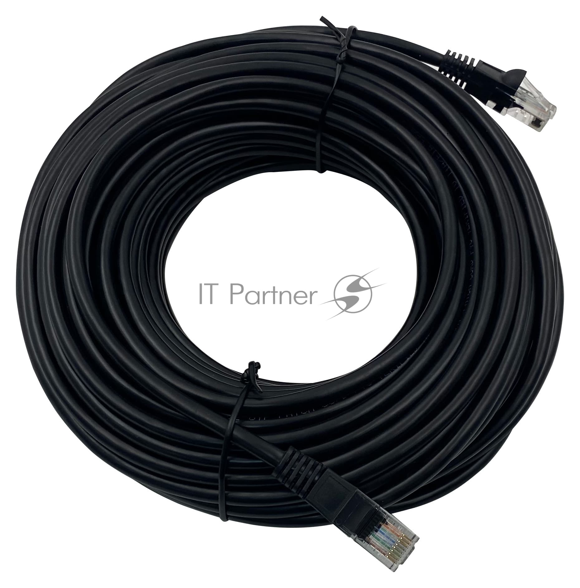 Патч-корд Buro UTP 4 пары cat.5e CCA molded 25м черный RJ-45 (m)-RJ-45 (m)