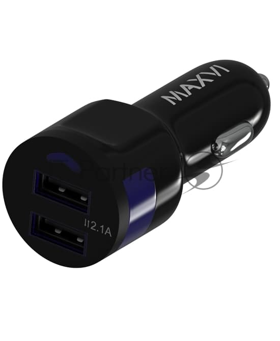 Автомобильное зарядное устройство Maxvi CCM-212 Plus M черный 2.1A