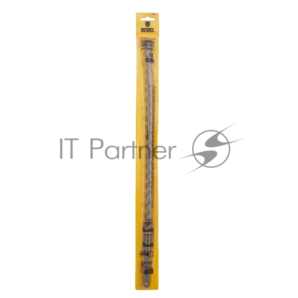 Бур по бетону Denzel двойная спираль, Cobalt W-tip, 14x460 мм, SDS PLUS