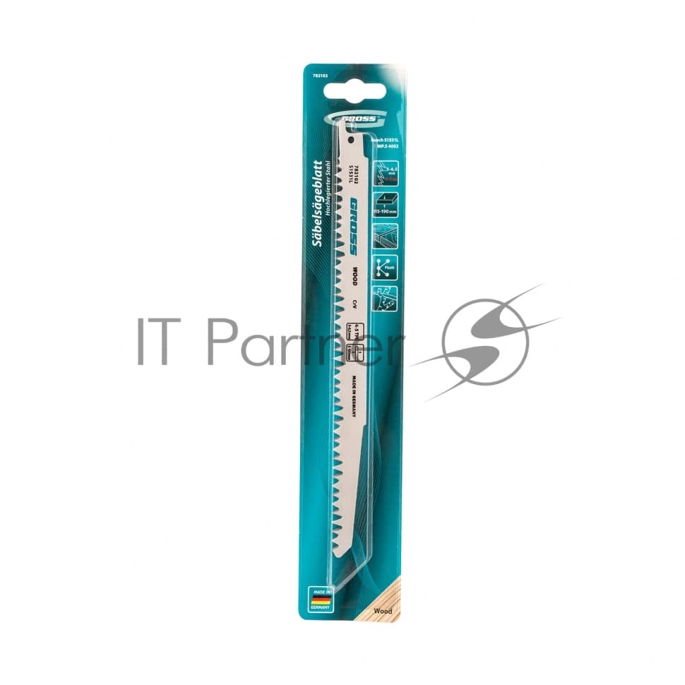 Полотна по дереву для сабельной пилы Gross 4052 - S1531L, 210 x 5-6,5 мм, фигур. рез, 2 шт