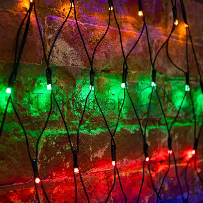 Гирлянда Neon-night Сеть 2х2х1.5 м, свечение с динамикой, прозрачный ПВХ, 136 LED, 230 В, цвет свечения мультиколор